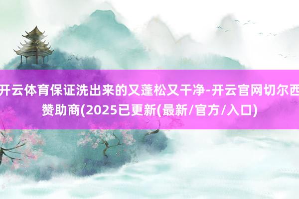 开云体育保证洗出来的又蓬松又干净-开云官网切尔西赞助商(2025已更新(最新/官方/入口)