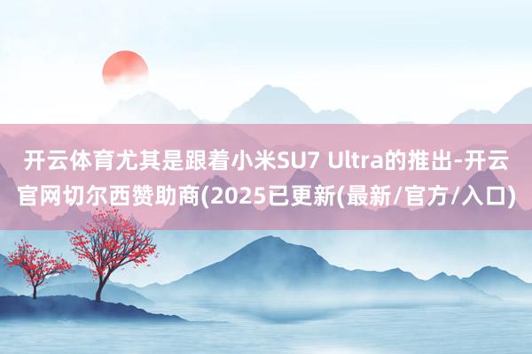 开云体育尤其是跟着小米SU7 Ultra的推出-开云官网切尔西赞助商(2025已更新(最新/官方/入口)