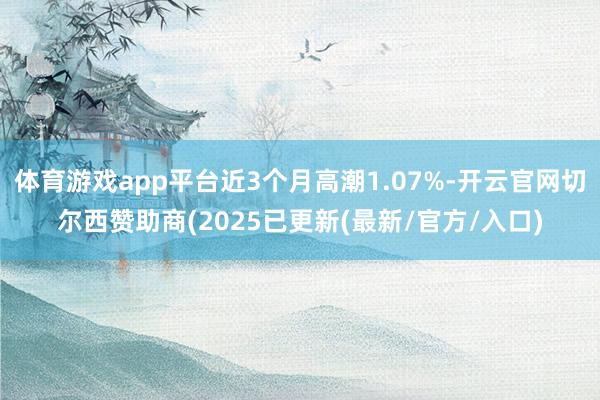 体育游戏app平台近3个月高潮1.07%-开云官网切尔西赞助商(2025已更新(最新/官方/入口)