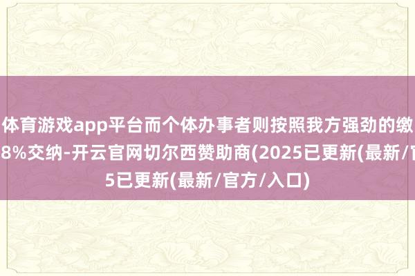 体育游戏app平台而个体办事者则按照我方强劲的缴费基数的18%交纳-开云官网切尔西赞助商(2025已更新(最新/官方/入口)