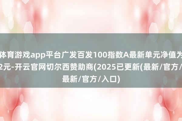 体育游戏app平台广发百发100指数A最新单元净值为1.202元-开云官网切尔西赞助商(2025已更新(最新/官方/入口)