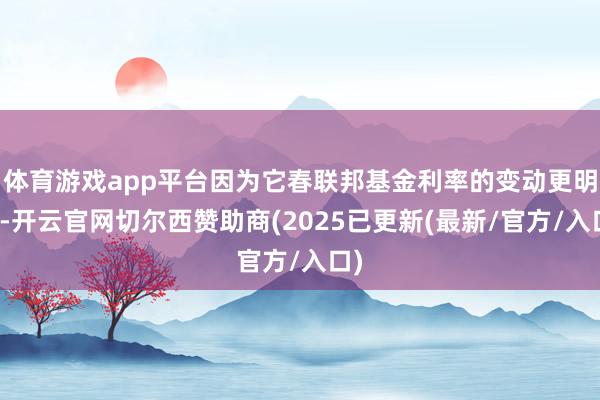 体育游戏app平台因为它春联邦基金利率的变动更明锐-开云官网切尔西赞助商(2025已更新(最新/官方/入口)