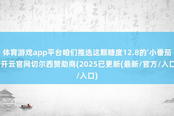 体育游戏app平台咱们推选这颗糖度12.8的‘小番茄’-开云官网切尔西赞助商(2025已更新(最新/官方/入口)